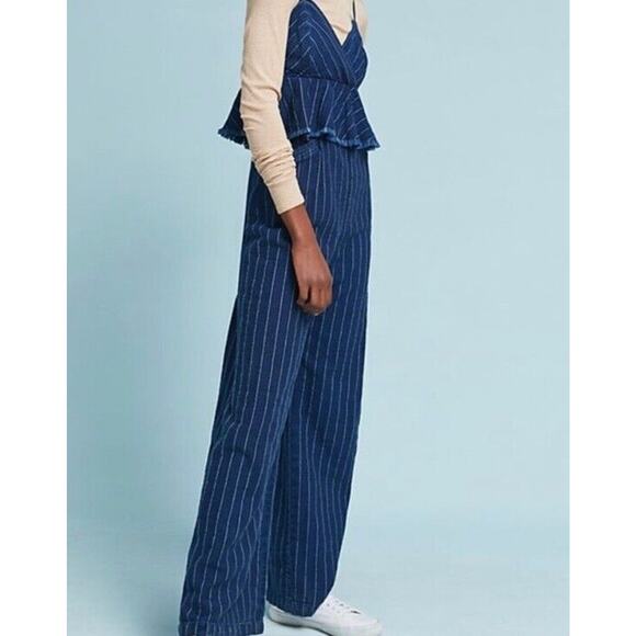ANTHROPOLOGIE ETT:TWA STRIPED JUMPSUIT - Size Medium - Picture 2 of 15